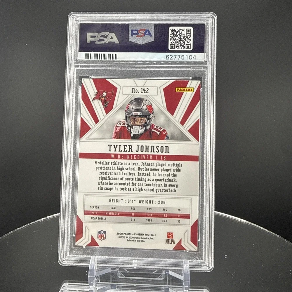 2020 Panini Phoenix #142 Tyler Johnson Fire Burst‎ Prizm Rookie PSA 9